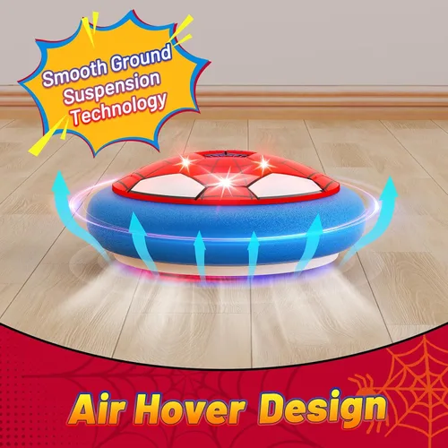 Miniatura 2 de HopeRock Juguetes de Fútbol Paquete de 2 Pelotas de Fútbol Flotantes Juego de Fútbol Interior con Luces LED, Parachoques de Espuma Suave, Regalos