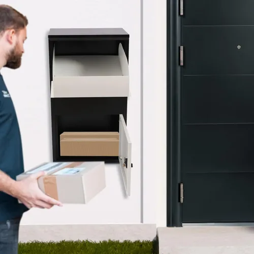 Miniatura 7 de Caja de puerta resistente para alquiler, depósito y llaves, buzón de bloqueo, buzón de correo, caja de seguridad con cierre, ranuras de correo