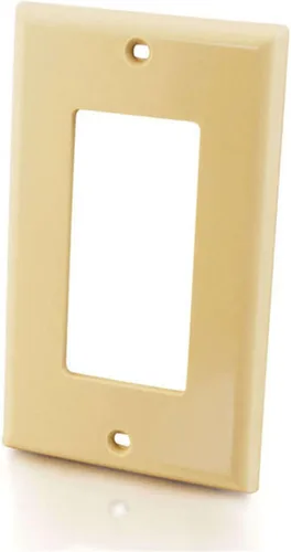 Miniatura 3 de C2G 03721 Placa de pared Keystone de dos puertos, color blanco
