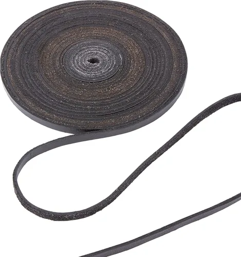 Miniatura 17 de GORGECRAFT Correa de Cuero Marrón de 197 Pulgadas 10mm Tiras en Blanco de Cinturón Cordón de Cuero Genuino Sintético Plano de Grano Completo