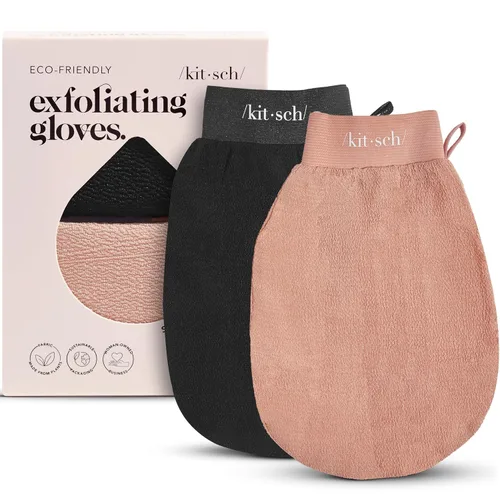 Miniatura 10 de Kitsch 1 guante exfoliante coreano y exfoliante profundo para ducha, baño, guante exfoliante corporal, removedor de piel muerta, cuidado de la piel