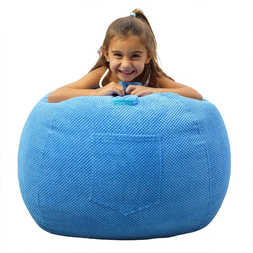 Miniatura 10 de Puf de almacenamiento de animales de peluche, puf para niños, puf para niños, sillas de puf para niños y adolescentes, soporte para animales