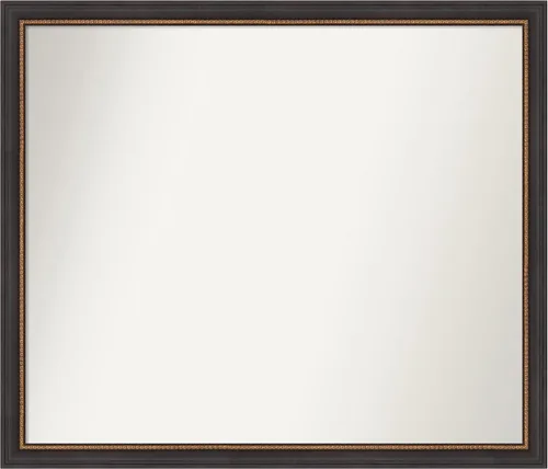 Miniatura 197 de Amanti Art Espejo de baño negro para sobre el fregadero, 23 x 23 pulgadas, espejo cuadrado negro Ashton, marco de madera tradicional mediano, se