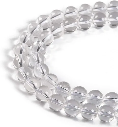 Miniatura 21 de 60 cuentas redondas de turquesa blanca estabilizada natural de 0.236 pulgadas (0.236 in), para fabricación de joyas, 15.5 pulgadas, 1 hebra