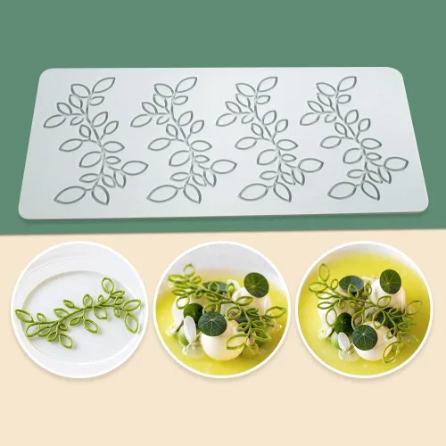 Miniatura 5 de Molde de silicona de hojas huecas para caramelo de chocolate 3D, molde de caramelo de hojas huecas para alimentos, decoración de comidas, molde