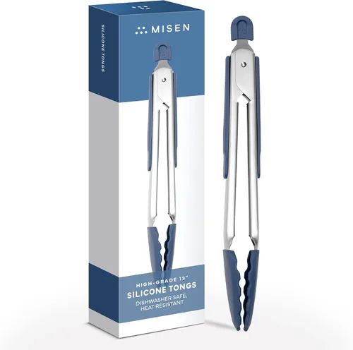 Miniatura 14 de Misen Pinzas de Cocina - Aptas para Lavavajillas, Resistentes - Herramienta de Parrilla con Punta de Silicona de Precisión - Resistente al Calor