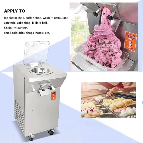 Miniatura 5 de Máquina de helados duros para encimera, máquina de hielo italiana, crema de mezcla de helados 20 L/H, para el hogar, camión de helados, remolque