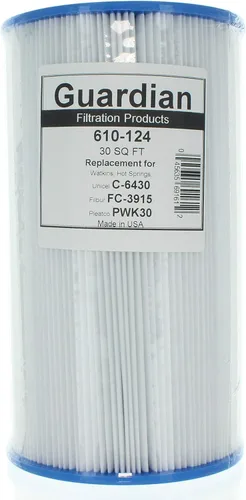 Miniatura 3 de Guardian Filtration Products Cartucho de filtro de spa 610-124-05 Paquete de cinco piezas de repuesto para Watkins HOT Spring C6430 UNICEL C-6430