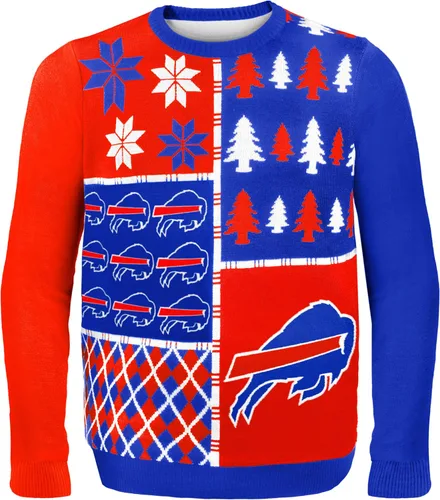 Miniatura 14 de FOCO NFL Unisex-Adult NFL Busy Block Ugly Sweater Bloque ocupado