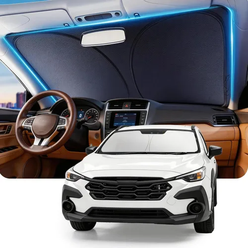 Miniatura 18 de DMJN Parasol para parabrisas delantero para Tesla nuevo modelo Y, Y y 3 (2017-2027), [revestimientos de cristal de hielo nano] UPF50+ bloqueo