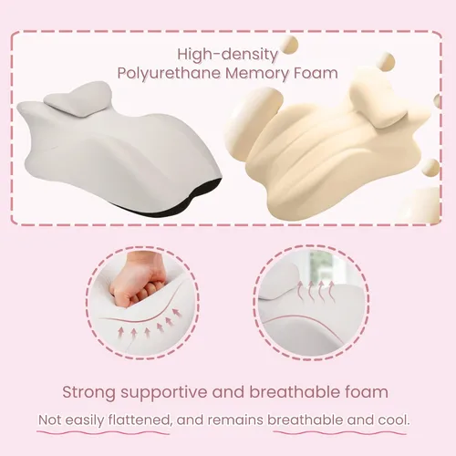 Miniatura 6 de Almohada de cuña ergonómica de espuma viscoelástica para adultos en posición prona, almohada de cama para sentarse, alivio del dolor de espalda