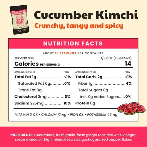 Miniatura 2 de Olive My Pickle Kimchi Fermentado - 48 onzas Paquete de 3 pepino probiótico vegano Kimchi coreano fresco con probióticos naturales para la salud