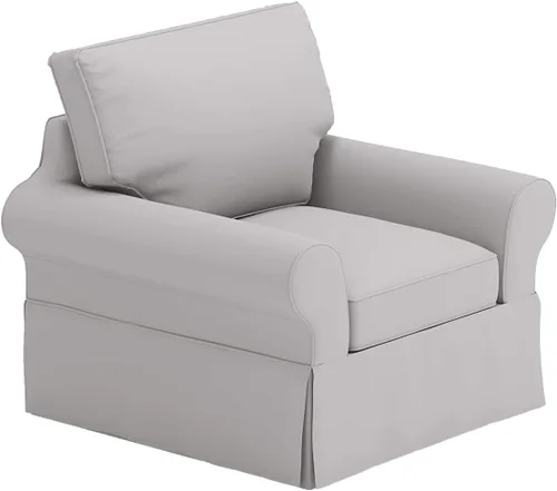 Miniatura 10 de La funda para silla de algodón pesado es de repuesto para sofá. Se adapta a sillas básicas Pottery Barn PB (39.5 pulgadas de ancho, no silla grande)