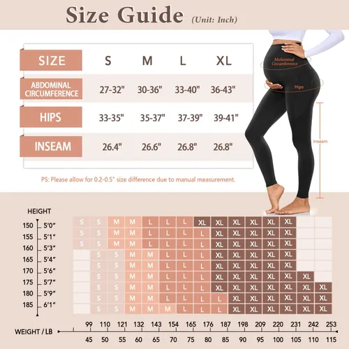 Miniatura 6 de FULLSOFT Paquete de 3 leggings de maternidad para mujer, cintura alta, entrenamiento, embarazo, pantalones de yoga con bolsillos
