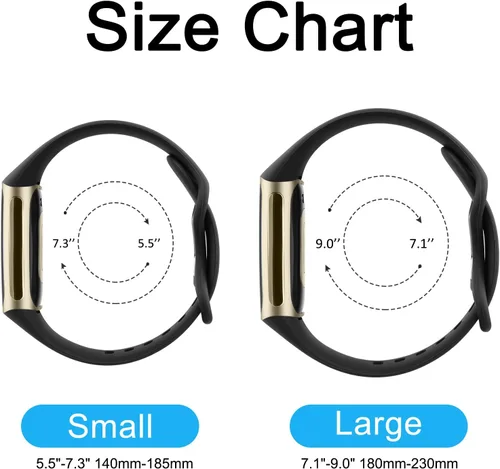 Miniatura 3 de Paquete de 2 bandas para Fitbit Charge 6 bandas para mujeres y hombres, correas clásicas suaves de repuesto para Fitbit Charge 5 Fitness & Health