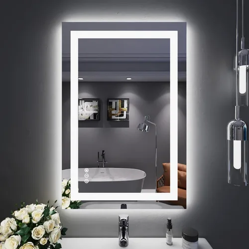 Miniatura 61 de LOAAO Espejo de Baño LED de 40"X32" con Luces, Antivaho, Regulable, Retroiluminación RGB + Iluminación Frontal, Espejo de Tocador de Baño
