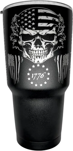 Miniatura 15 de Gadsden Flag Don't Tread on Me - Vaso patriótico de 30 onzas, taza de viaje con la bandera estadounidense, taza de café patriótica, doble