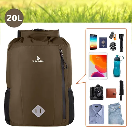 Miniatura 3 de Mochila Dry Bag de 20 L, impermeable, con bolsa para la cintura y funda para teléfono, bolsa seca para kayak, playa, rafting, canotaje, senderismo