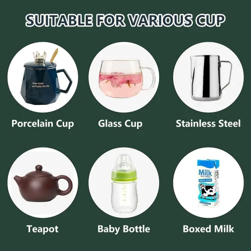 Miniatura 3 de Calentador de café para escritorio, con juego de tazas. Calentador de tazas, calentador de té, calentador eléctrico de bebidas, calentador