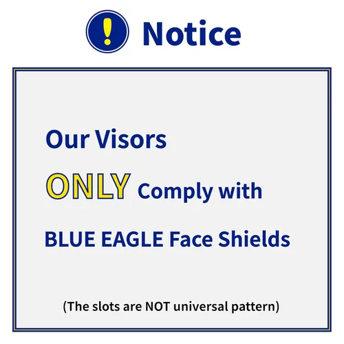 Miniatura 2 de Blue Eagle Viseras de repuesto para protector facial (FC48N) Transparente Sin bordes Policarbonato de grado de extrusión de alto impacto 3