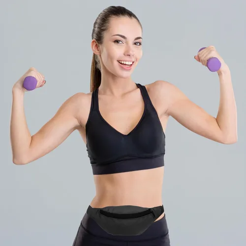 Miniatura 7 de PATIKIL Riñonera para mujer, riñonera para fiesta, correr, Negro