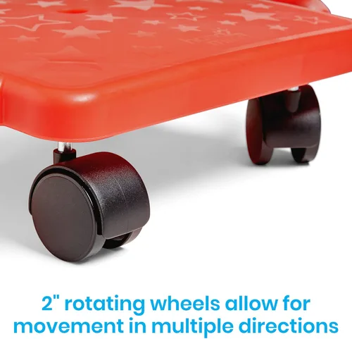 Miniatura 3 de hand2mind Red Indoor Scooter Board with Handles, Sit Down Floor Scooter
