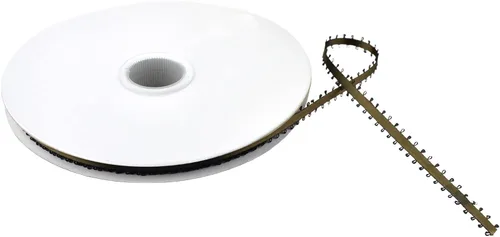 Miniatura 2 de Homeford Cinta de satén de doble cara con borde Picot, 50 yardas (3/8 pulgadas, oro antiguo)