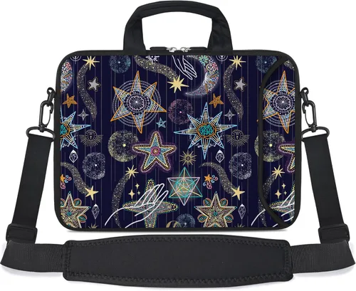 Miniatura 18 de RICHEN - Bolso cruzado con asa para laptops, iPads, libros electrónicos y tabletas infantiles, con bolsillo Flores
