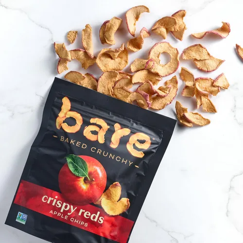 Miniatura 6 de Paquete de bocadillos Bare de frutas de manzanas crujientes horneadas, sin gluten, sabores Fujis & Reds y canela, 0.53 onzas (16 unidades).