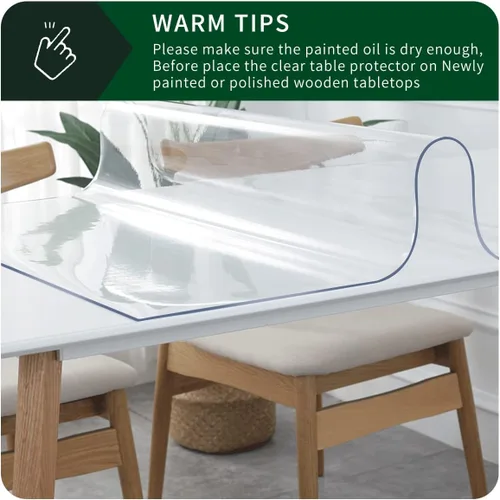 Miniatura 3 de Protector de PVC transparente de 8 x 36 pulgadas de grosor de 0.059 in de grosor, tapete rectangular pequeño de plástico de cristal, protector