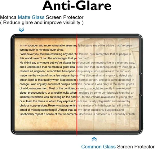 Miniatura 2 de Mothca Protector de pantalla de vidrio mate para iPad Pro de 12.9 pulgadas, 6ª/5ª/4ª/3ª generación (modelos 2022/2021/2020/2018), antirreflejos