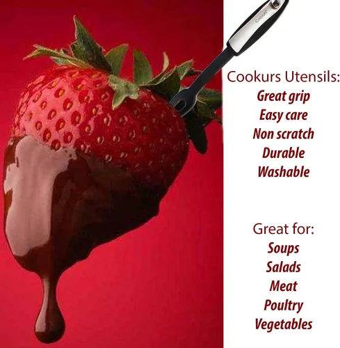 Miniatura 7 de Juego de utensilios de cocina de cookurs incluye 8 utensilios de cocina antiadherentes, triturador de espagueti, desnatador, cucharón, pescado