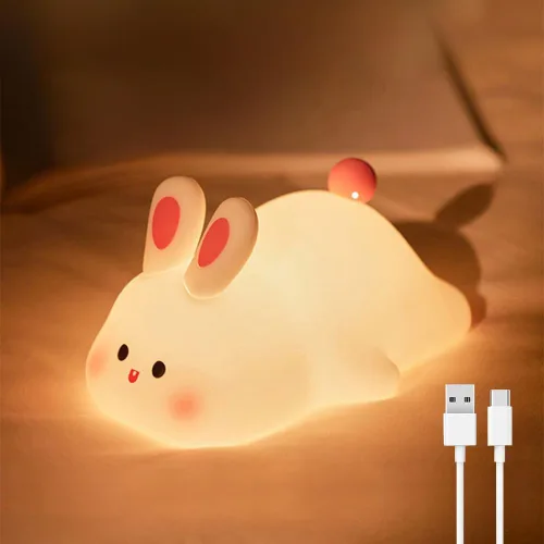 Miniatura 8 de IFTHFOUR Luz Nocturna de Axolotl – Linda Lámpara Recargable y Ajustable de Silicona, Decoración Kawaii para Habitación de Niños Niñas y Niños