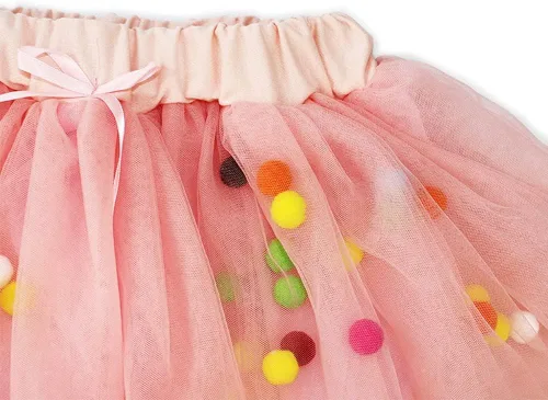 Miniatura 5 de YOHA Vestido tutú de cumpleaños para niñas pequeñas, tutú de sirena, suave, con pompones, para niñas pequeñas