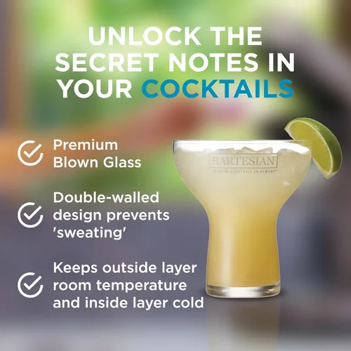Miniatura 2 de Bartesian Juego de vasos de cóctel – Copas para cócteles y cócteles sin alcohol – Vasos de bar para Martini, Margarita, Piña Colada, Whisky Sour