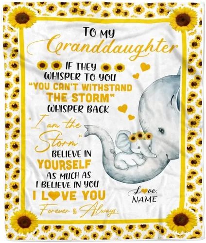 Miniatura 10 de Manta personalizada de baloncesto con texto en inglés "To My Granddaughter from Grandma Grandpa Stay Strong Be Confident Believe in Yourself", manta