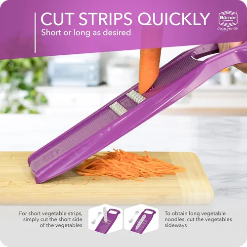 Miniatura 5 de Börner Roko PowerLine Rallador de verduras Börner - Calidad fabricada en Alemania, Color: Violeta