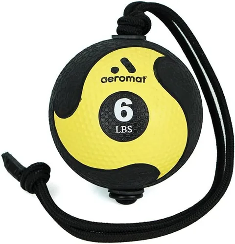 AEROMAT Elite Power Rope - Pelota medicinal para entrenamiento de fuerza central/movimientos de rotación, pesas codificadas por colores