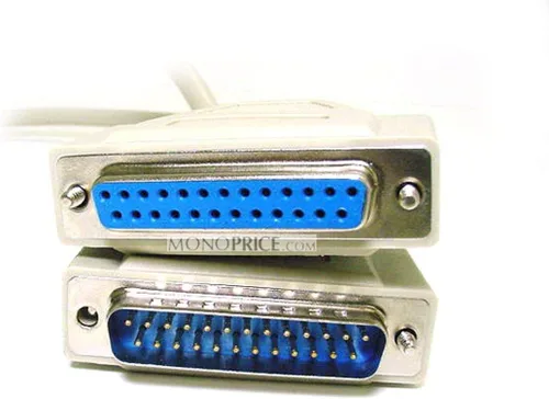 Miniatura 2 de Monoprice Cable moldeado DB25 M/F de 3 pies (101591) Blanco