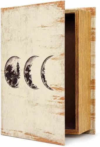 Miniatura 30 de PACOLO Cajas decorativas para libros, cubierta de madera sintética para guardar joyas ocultas, dinero y dinero en efectivo (As de corazones)