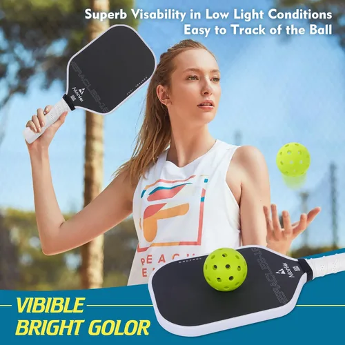 Miniatura 7 de Pickleball Balls 6 Pack 12 Pack- 40 Holes Outdoor Pickleball with Bag, Perfectly Balanced, High Bounce, Crack-Resistance，USAPA Standard - Multiple