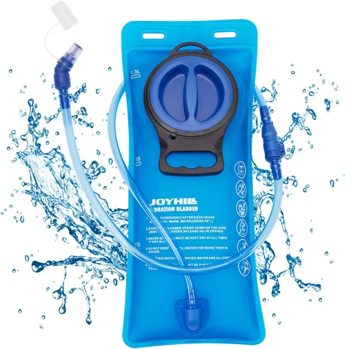 JOYHILL Vejiga de hidratación de TPU, vejiga de agua de 1.5L 2L 3L para mochila de senderismo sin BPA a prueba de fugas paquete de hidratación