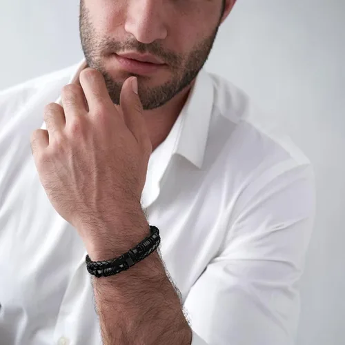 Miniatura 2 de Cierre de acero inoxidable trenzado para hombres, papá, marido, novio, hijo, hermano, hermano, grabado con Love You Forever, joyería para el día