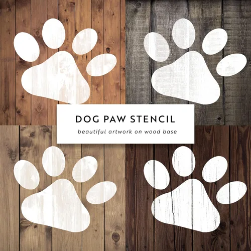Miniatura 8 de Plantilla de pata de perro - Plantillas de huellas para mascotas