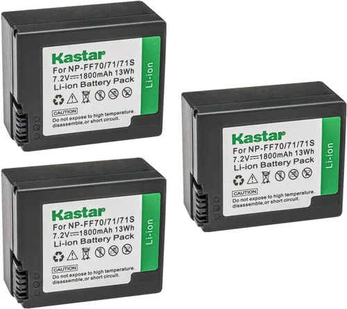 Miniatura 5 de Kastar Batería NP-FF70 de repuesto para Sony DCR-IP45, DCR-IP45E, DCR-IP5, DCR-IP55, DCR-IP55E, DCR-IP5E, DCR-IP7, DCR-IP7BT, DCR-IP7E, DCR-HC1000