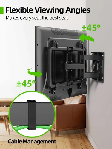 Miniatura 2 de USX MOUNT - Soporte de pared ultradelgado para TV para la mayoría de televisores de 37 a 90 pulgadas, soporte de pared para TV de movimiento