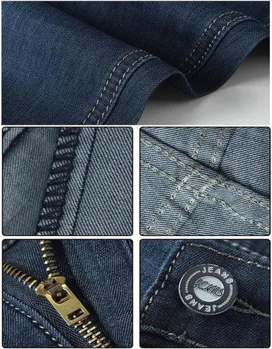 Miniatura 6 de TheyLook Pantalones cortos de mezclilla sueltos con bolsillo para hombre