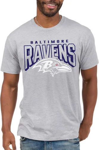 Junk Food Clothing x NFL - Logotipo llamativo - Camisa de manga corta para hombre y mujer con licencia oficial de la NFL