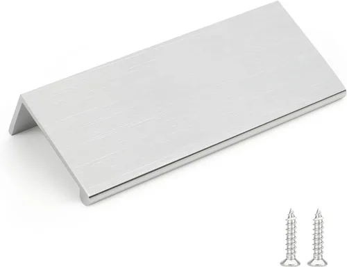 Miniatura 13 de Rergy - Juego de 10 tiradores de gabinete de cocina de níquel cepillado, manijas de gabinete de níquel cepillado, herrajes de gabinete con borde