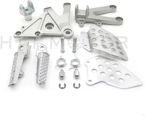 Miniatura 2 de MT390-007-POLISH Soporte de clavijas de pie delantero plateado compatible con CBR 600 RR 2003-2006
